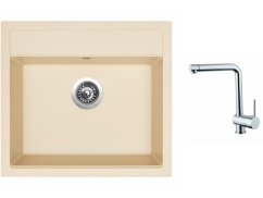 Set Sinks SOLO 560 Sahara + baterie Sinks MIX 3 chrom Set Sinks SOLO 560 Sahara + baterie Sinks MIX 3 chrom