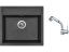 Set Sinks SOLO 560 Metalblack + baterie Sinks MIX 3 S Chrom