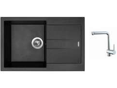 Set Sinks AMANDA 780 Metalblack + baterie Sinks MIX 3 chrom Set Sinks AMANDA 780 Metalblack + baterie Sinks MIX 3 chrom