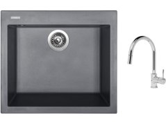 Set Sinks CUBE 560 Titanium + batéria Sinks MIX 35 P chróm Set Sinks CUBE 560 Titanium + batéria Sinks MIX 35 P chróm
