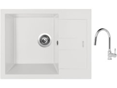 Set Sinks AMANDA 650 Milk + baterie Sinks MIX 35 P chrom Set Sinks AMANDA 650 Milk + baterie Sinks MIX 35 P chrom