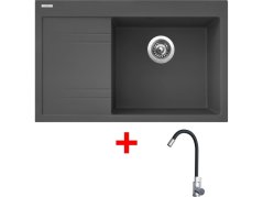 Set Sinks Rim 780 P Titanium + Elasta nerez/černá Set Sinks Rim 780 P Titanium + Elasta nerez/černá