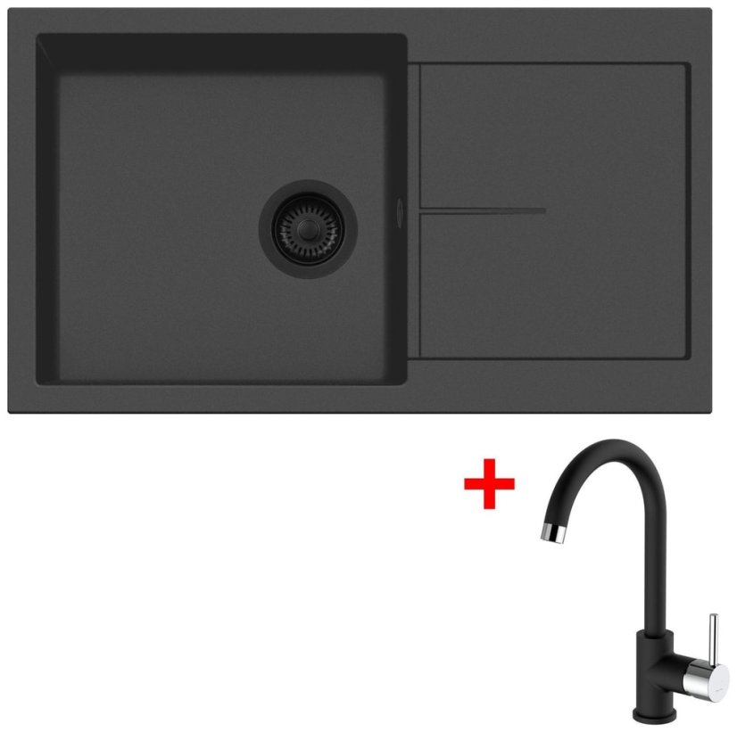 Set Sinks INFINITY 860 BL Nanoblack + MIX 35 Nanoblack - 1
