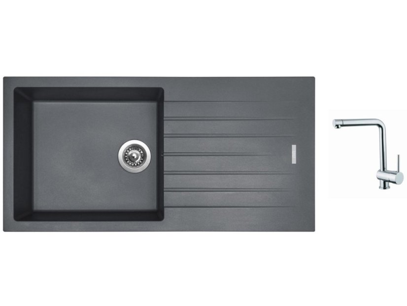 Set Sinks PERFECTO 1000 Titanium + baterie Sinks MIX 3 chrom