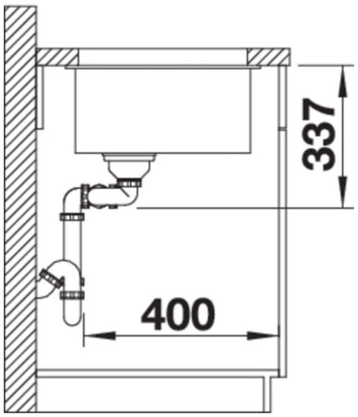 Granitový drez Blanco SUBLINE 480/320 U Čierná