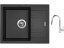 Set Sinks LINEA 600 N Metalblack + baterie Sinks MIX 35 P chrom