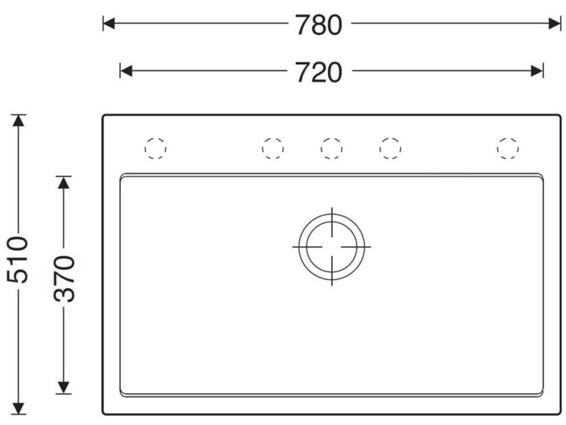 Set Sinks Maximo 780 Metalblack + Vitalia GR