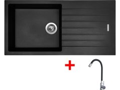 Set Sinks Perfecto 1000 Pureblack + Elasta nerez/černá Set Sinks Perfecto 1000 Pureblack + Elasta nerez/černá