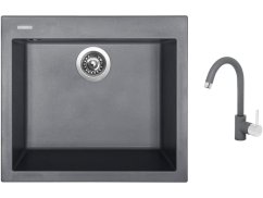 Set Sinks CUBE 560 Titanium + batéria Sinks MIX 35 Titanium Set Sinks CUBE 560 Titanium + batéria Sinks MIX 35 Titanium