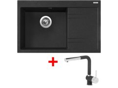 Set Sinks RIM 780 L Granblack + Mix 3 P GR Set Sinks RIM 780 L Granblack + Mix 3 P GR