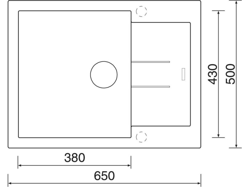 Set Sinks AMANDA 650 Granblack + batéria Sinks LEGENDA S Granblack