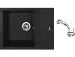 Set Sinks AMANDA 650 Granblack + baterie Sinks MIX 3 S Chrom Set Sinks AMANDA 650 Granblack + baterie Sinks MIX 3 S Chrom