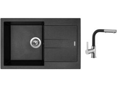 Set Sinks AMANDA 780 Metalblack + baterie Sinks ENIGMA S Metalblack