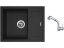 Set Sinks LINEA 600 N Granblack + batéria Sinks MIX 3 S Chróm