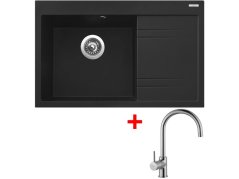 Set Sinks RIM 780 L Metalblack + Vitalia Set Sinks RIM 780 L Metalblack + Vitalia