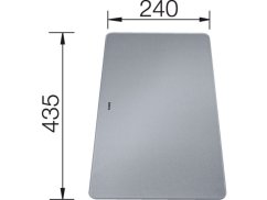 Krájecí deska sklo pro dřezy pod desku 435x240 Krájecí deska sklo pro dřezy pod desku 435x240