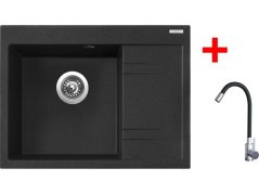 Sinks RIM 650 L Granblack + Elasta nerez/čierná
