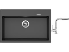 Set Sinks MAXIMO 780 Metalblack + batéria Sinks ENIGMA S chróm Set Sinks MAXIMO 780 Metalblack + batéria Sinks ENIGMA S chróm