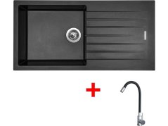 Set Sinks Perfecto 1000 Metalblack + Elasta nerez/černá Set Sinks Perfecto 1000 Metalblack + Elasta nerez/černá