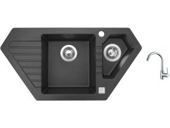 Set Sinks BRAVO 850.1 Granblack + batéria Sinks MIX 35 chróm Set Sinks BRAVO 850.1 Granblack + batéria Sinks MIX 35 chróm