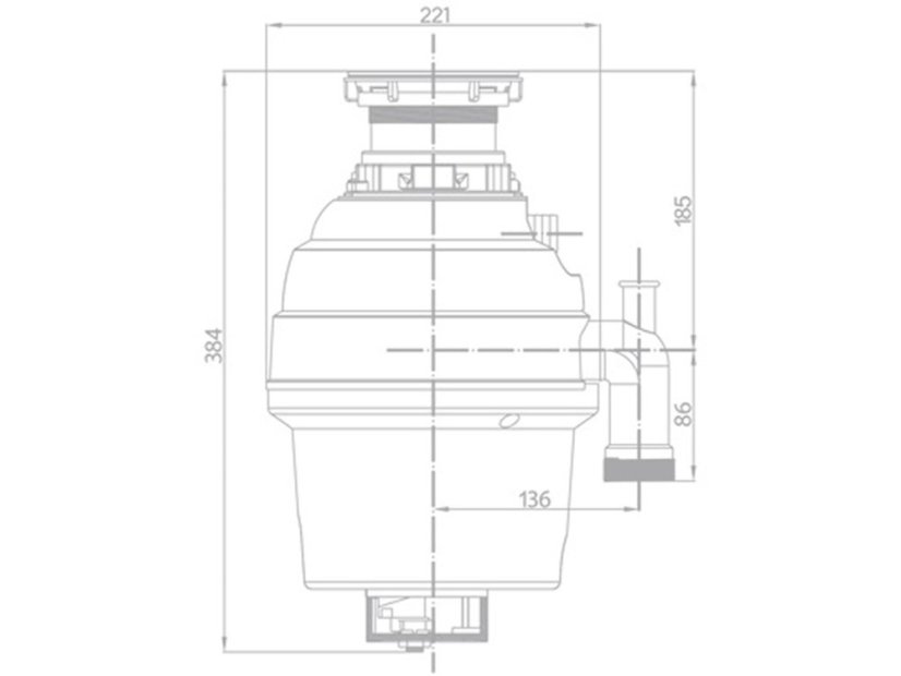 Sinks drvič výkon 375W, 1300ml