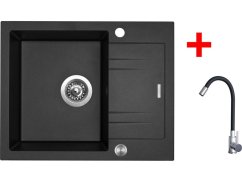 Sinks LINEA 600 XC Metalblack + Elasta nerez/čierná Sinks LINEA 600 XC Metalblack + Elasta nerez/čierná