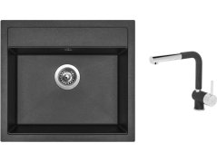 Set Sinks SOLO 560 Metalblack + baterie Sinks MIX 3 P Metalblack Set Sinks SOLO 560 Metalblack + baterie Sinks MIX 3 P Metalblack