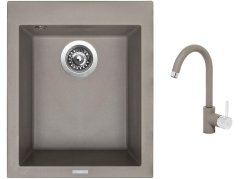 Set Sinks CUBE 410 Truffle + batéria Sinks MIX 35 Truffle Set Sinks CUBE 410 Truffle + batéria Sinks MIX 35 Truffle
