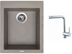 Set Sinks CUBE 410 Truffle + baterie Sinks MIX 3 chrom Set Sinks CUBE 410 Truffle + baterie Sinks MIX 3 chrom