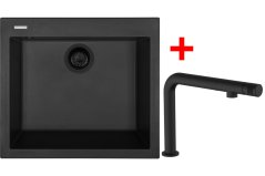Set Sinks CUBE 560 BL Nanoblack + COMFORTA Nanoblack - 1