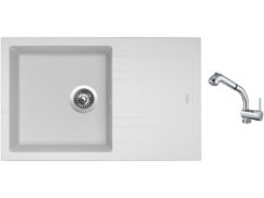 Set Sinks LINEA 780 N Milk + batéria Sinks MIX 3 S Chróm