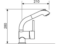 Dřezová baterie Sinks MIX 3 S Chrom