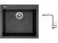 Set Sinks CUBE 560 Metalblack + baterie Sinks MIX 3 chrom