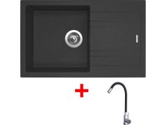 Sinks LINEA 780 Granblack + Elasta nerez/čierna