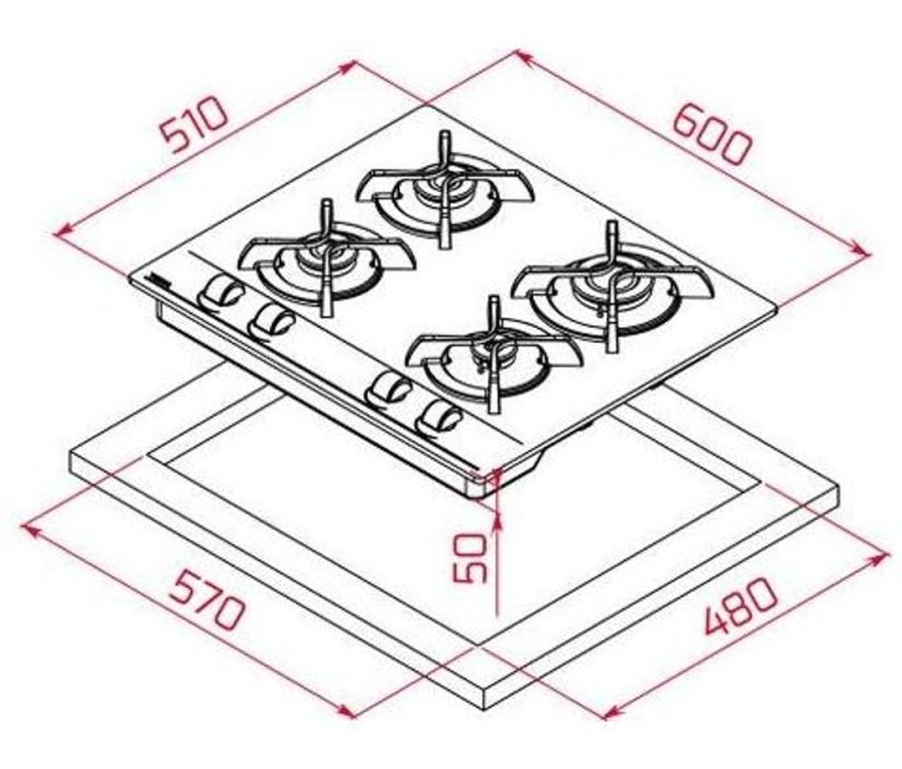 Teka GBC 64000 KBC BK plynová varná deska - 5