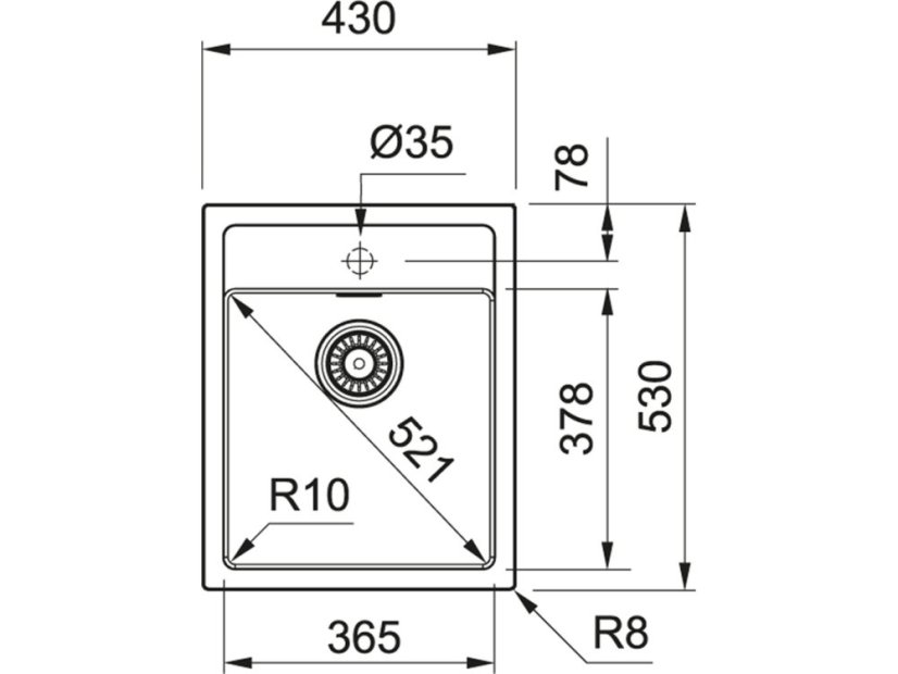 Tectonitový dřez Franke SID 610-40 Bílá