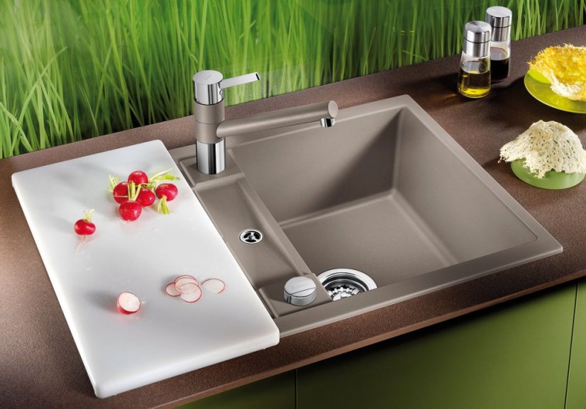 Granitový dřez Blanco METRA 45 S Compact Bílá soft s excentrem