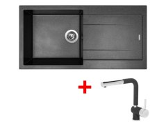 Set Sinks Amanda 990 Metalblack + Mix 3 P GR Set Sinks Amanda 990 Metalblack + Mix 3 P GR