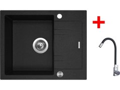 Sinks LINEA 600 XC Granblack + Elasta nerez/čierná Sinks LINEA 600 XC Granblack + Elasta nerez/čierná