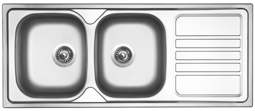 Nerezový dřez Sinks OKIO 1200 DUO V 0,6mm leštěný
