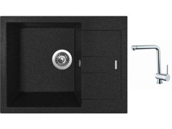 Set Sinks AMANDA 650 Granblack + batéria Sinks MIX 3 chróm