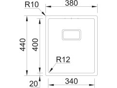Nerezový drez Sinks BOX 380 FI 1,0mm Nerezový drez Sinks BOX 380 FI 1,0mm