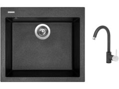 Set Sinks CUBE 560 Metalblack + batéria Sinks MIX 35 Metalblack Set Sinks CUBE 560 Metalblack + batéria Sinks MIX 35 Metalblack