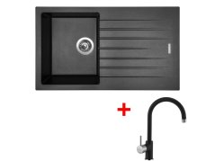 Set Sinks Perfecto 860 Metalblack + Vitalia GR Set Sinks Perfecto 860 Metalblack + Vitalia GR