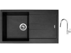 Set Sinks AMANDA 860 Metalblack + batéria Sinks MIX 35 P chróm