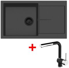 Set Sinks INFINITY 860 BL Nanoblack + MIX 3 P Nanoblack - 1