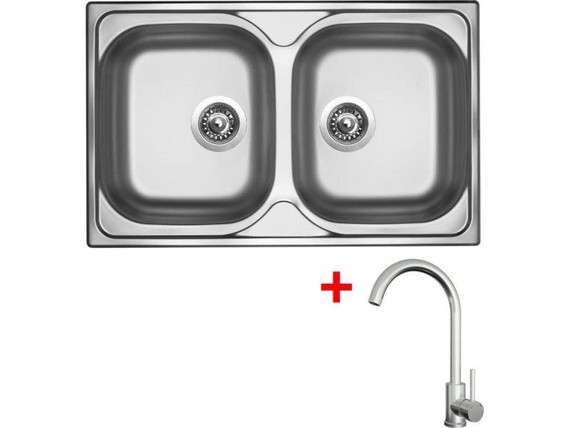Sinks CLASSIC 800 DUO + ARCO celonerezová Sinks CLASSIC 800 DUO + ARCO celonerezová