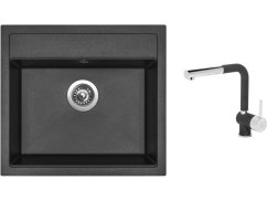 Set Sinks SOLO 560 Metalblack + batéria Sinks MIX 3 P Metalblack Set Sinks SOLO 560 Metalblack + batéria Sinks MIX 3 P Metalblack