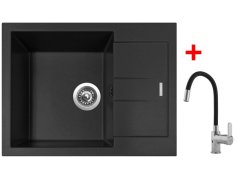 Sinks AMANDA 650 Pureblack + Flexia Sinks AMANDA 650 Pureblack + Flexia