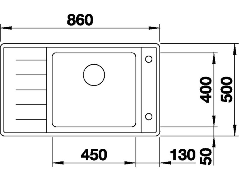 Nerezový drez Blanco Andano XL 6S-IF Compact InFino nerez hodvábny lesk drez vpravo